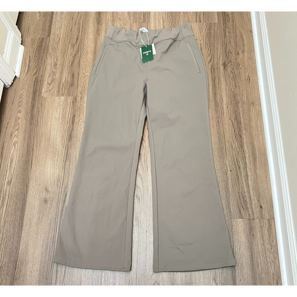 NWT Halara Flex High Waisted Flare Beige Pull On Pants